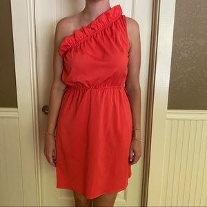 Marc New York Orange One Shoulder Dress